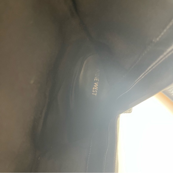 Nine West Oreyan Tall Black Leather Boots Studded Size 9.5 - Picture 13 of 14